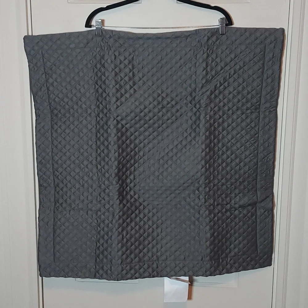 Ralph Lauren Home Argyle Quilted Euro Sham Graphite 26x26